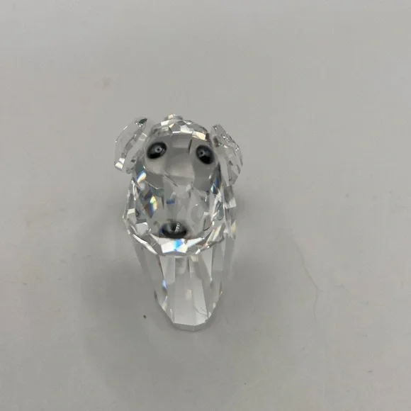 Swarovski Crystal Dog Figurine On Mirror Base - Picture 5 of 12